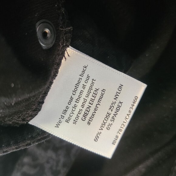 Eileen Fisher Black Filigree Printed Ponte Knit Pants 18W Classic Staple - Picture 7 of 9